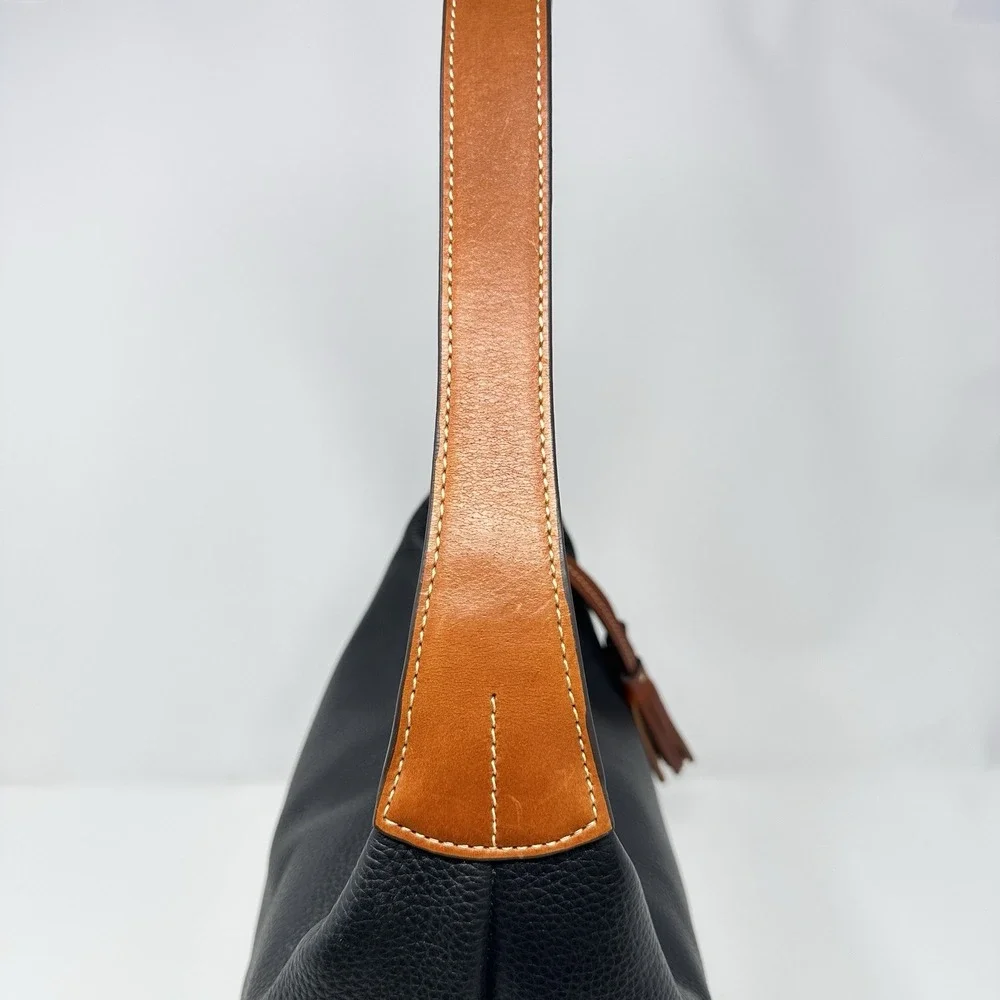 Dooney & Bourke Pebble Grain Paige Sac Black Hobo Tassel Shoulder Bag